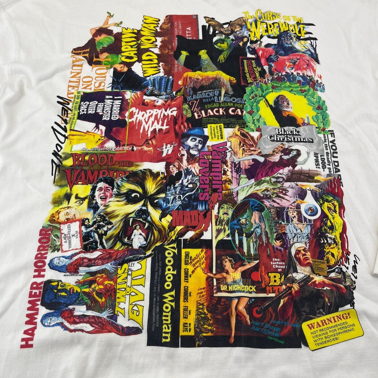 Rare WE11DONE Horror Collage Print Sweatshirt Men's XL Oversized Boxy See Detail