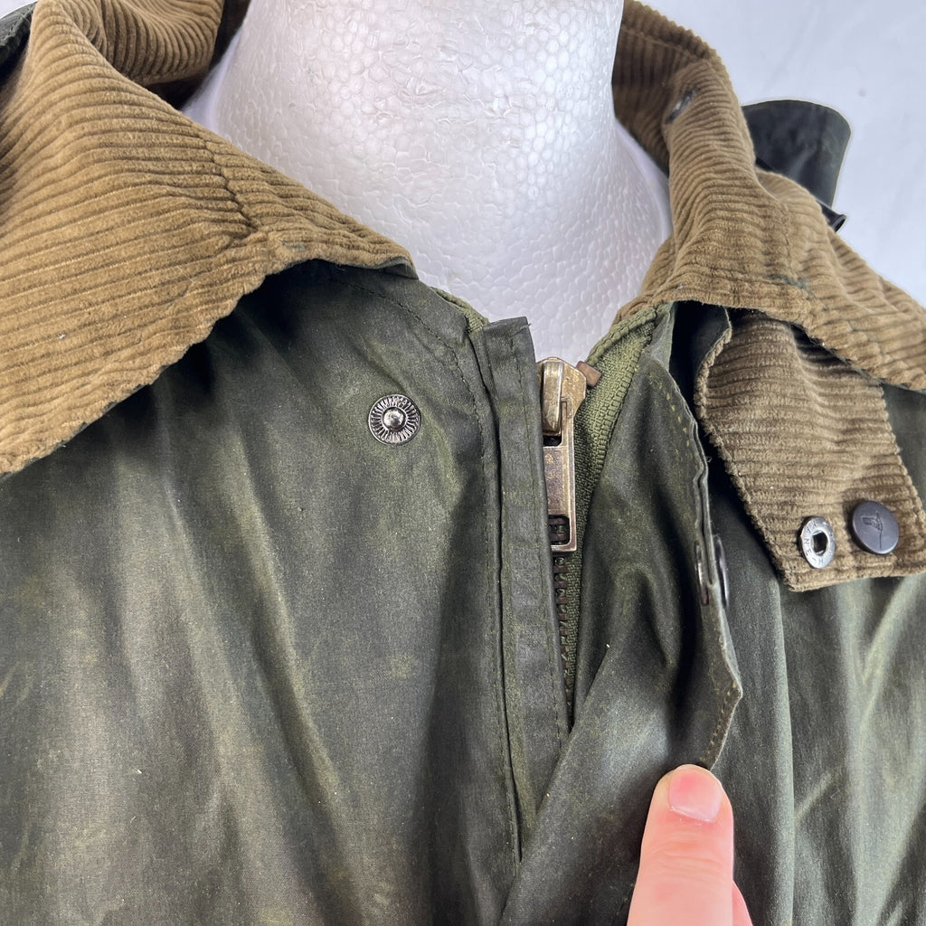 Whatbaron Kruegercoat Wax Cotton Jacket Green size Large