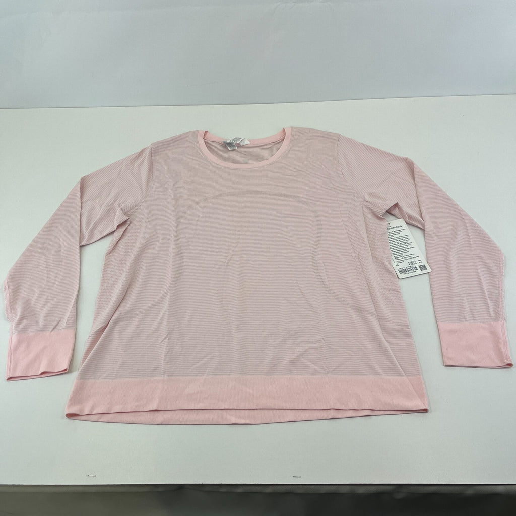 Lululemon Swiftly Relaxed Long-Sleeve Shirt in Pink size UK 18 US 14