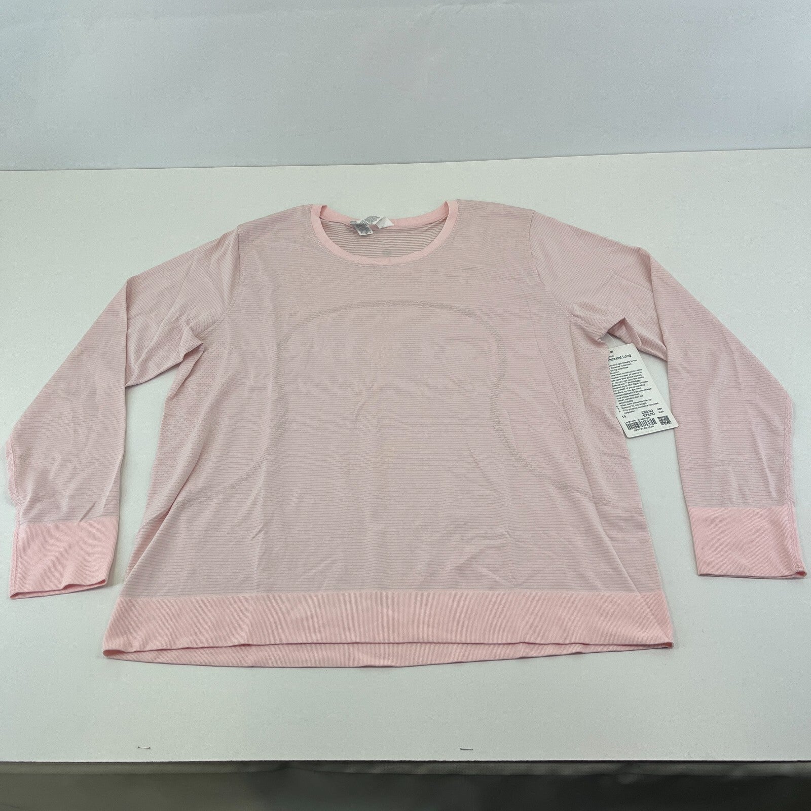 Lululemon Swiftly Relaxed Long-Sleeve Shirt in Pink size UK 18 US 14