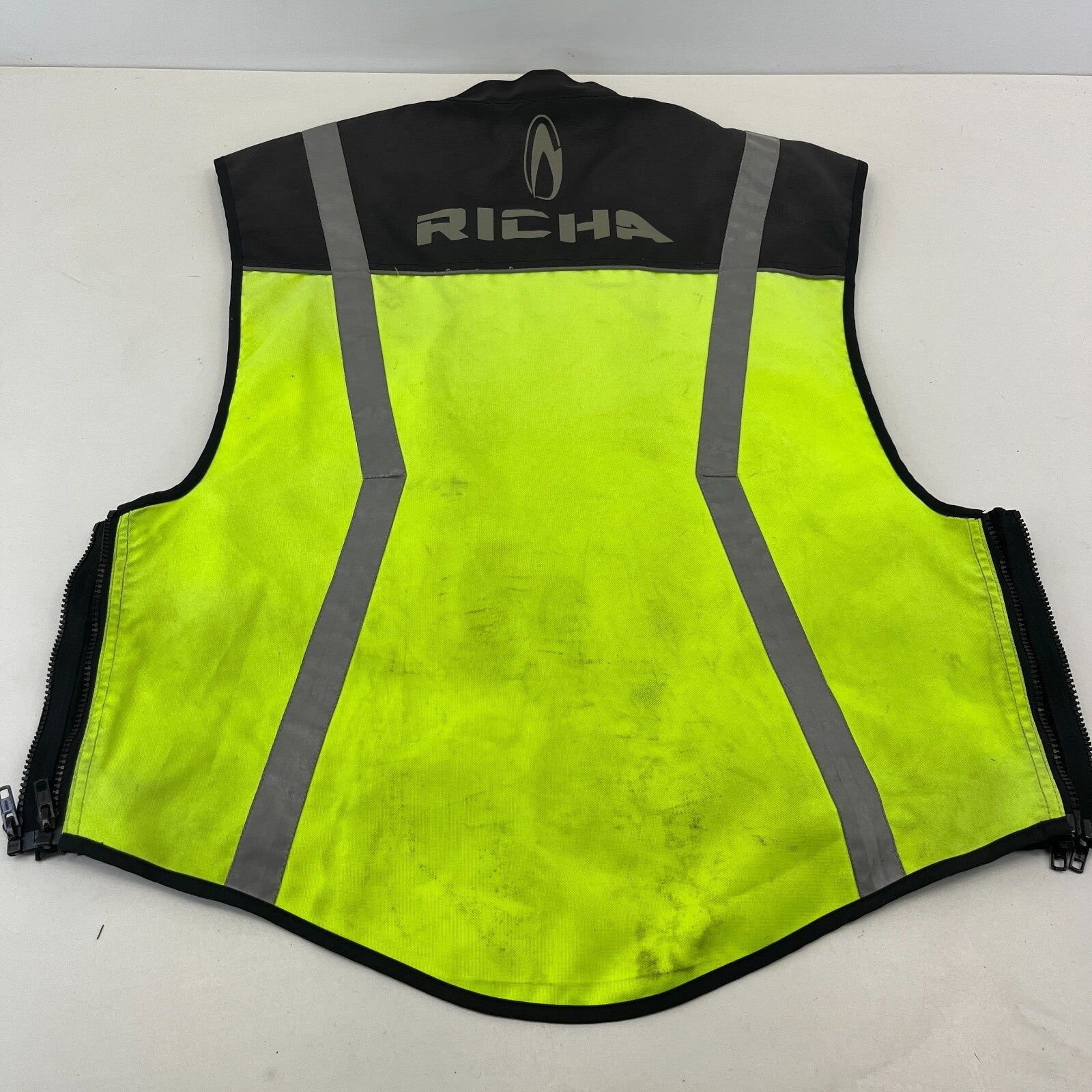 Richa Sleeveless Safety Motorcycle Jacket Motorbike Vest Hi-Vis Yellow XL-3XL