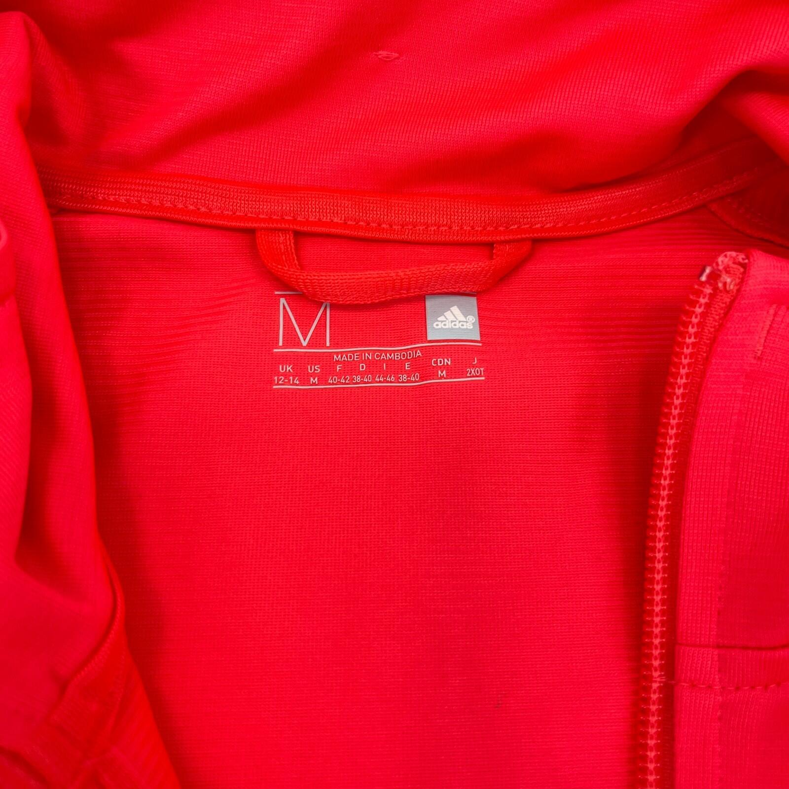 Adidas Women's Bright Pink Track Jacket size 12/14 Zip Athletic Casual