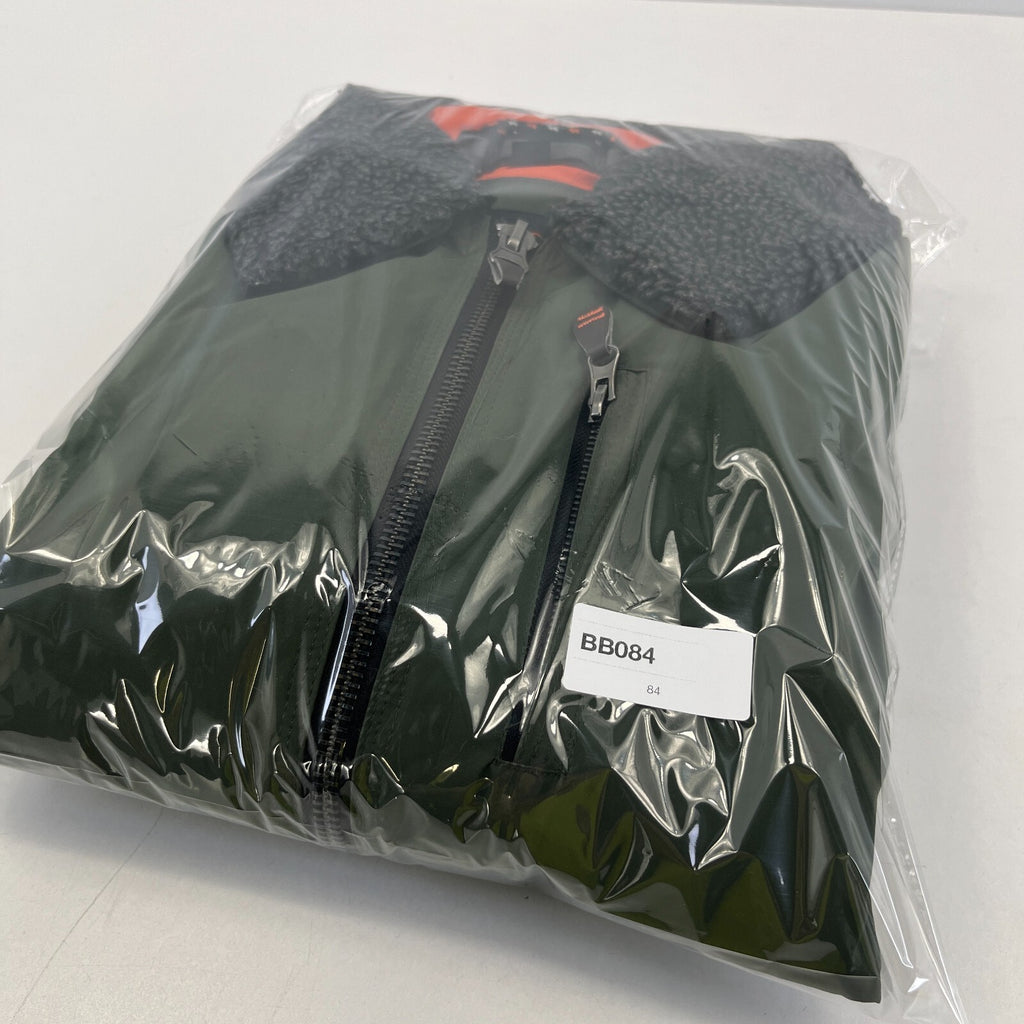 SuperDry 23rd Squadron Aviator Bomber Jacket Dark Green w/ Sherpa Collar size L