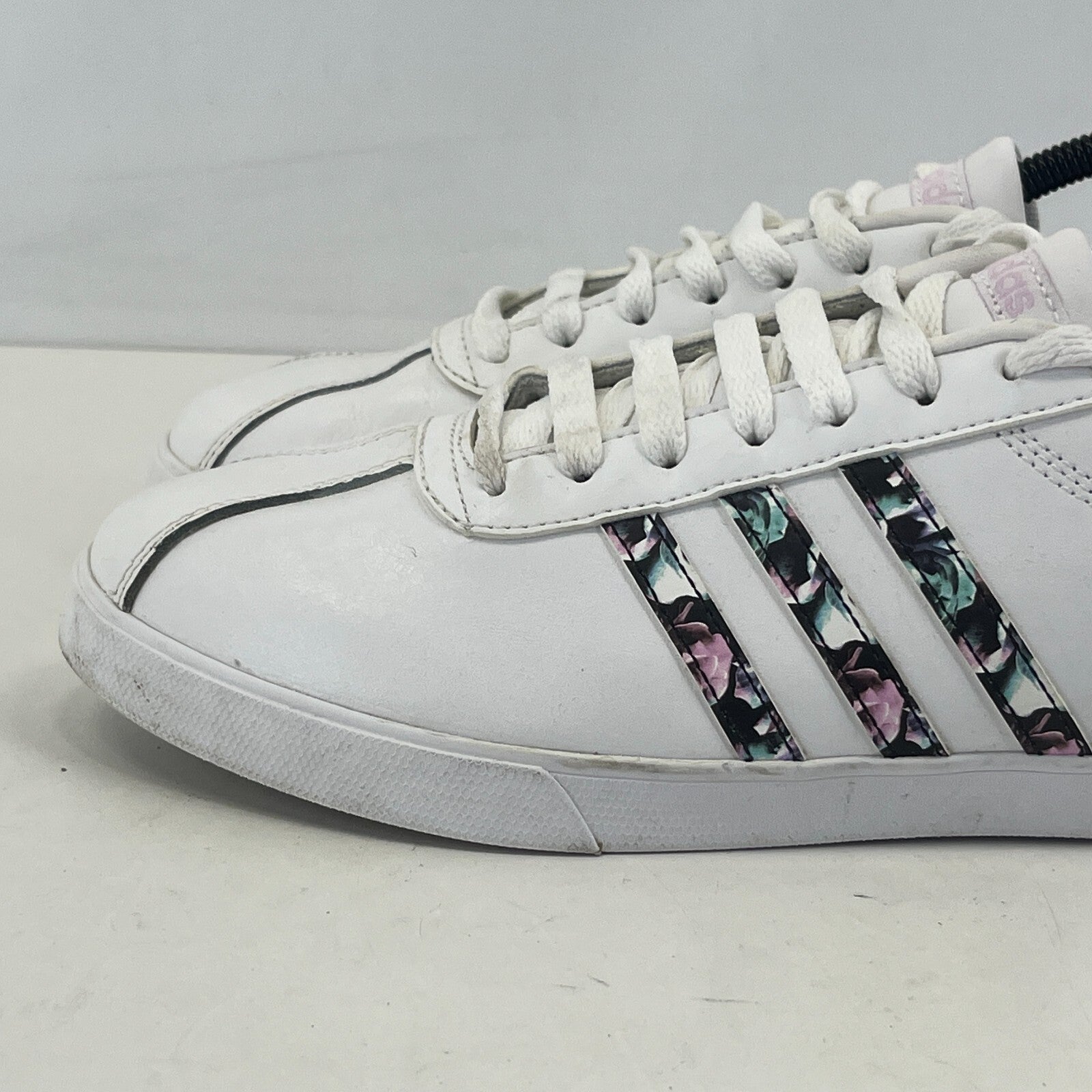 Adidas Ortholite Float Ladies White Trainers with Floral Stripes size UK 8 EU 42