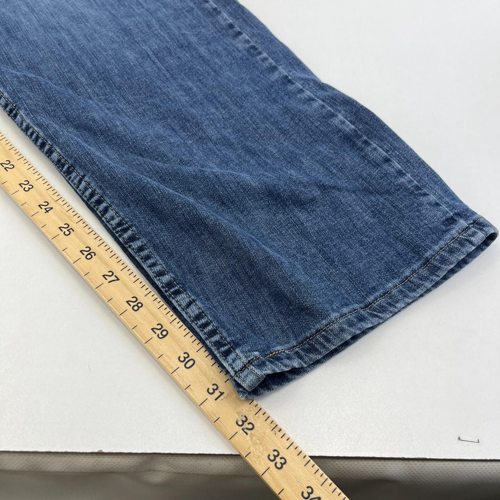 Wrangler Men's Blue Straight Leg Stretch Denim Jeans W42" L32"
