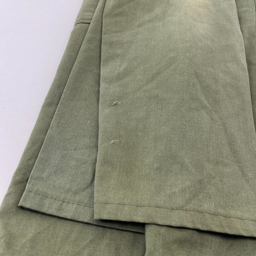 Vintage 60s/70s Oklahoma DOC Shacket Jacket Heavy Shirt XL Khaki Green + Badges