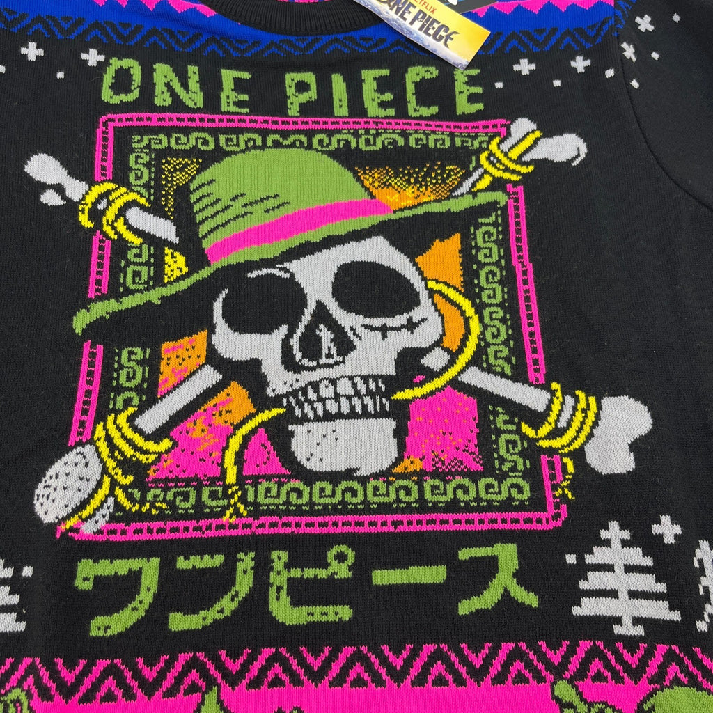 One Piece Luffy Christmas Jumper Men Women Xmas Anime Cosplay Pullover size XL
