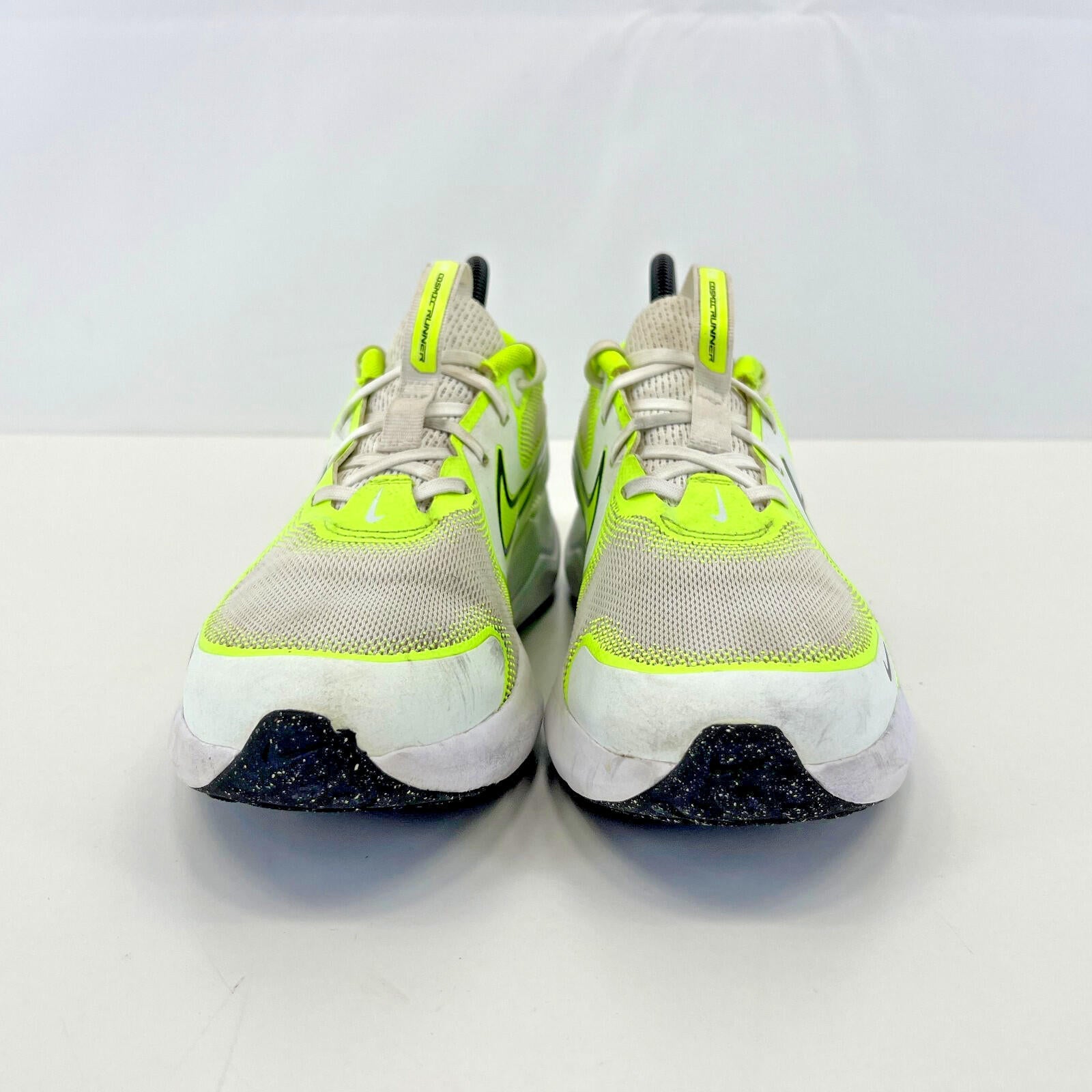 Nike Cosmic Runner White & Fluo Green Running Trainers size UK 5.5 / EU 38.5