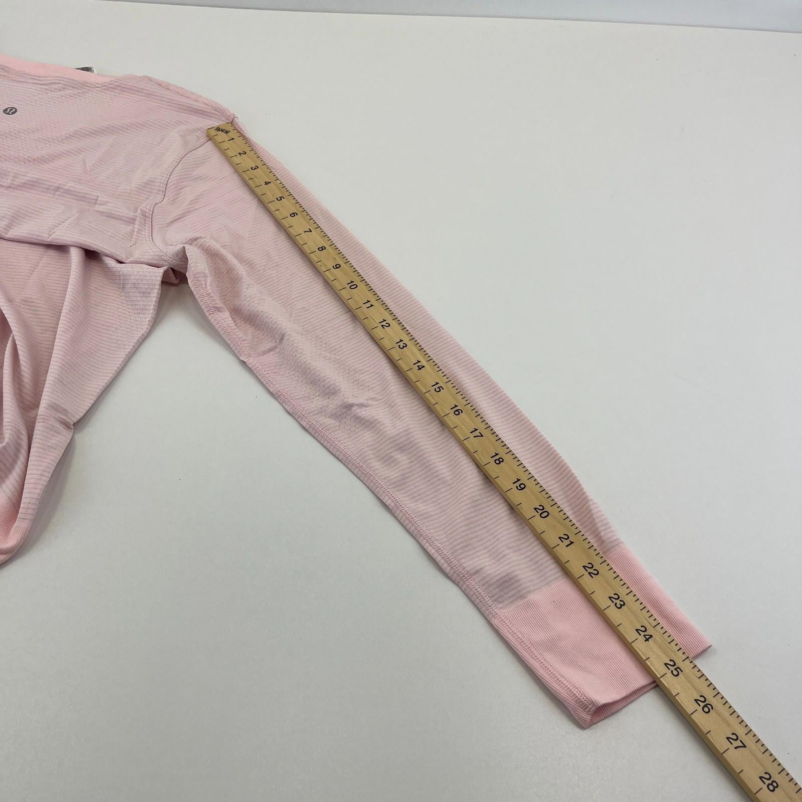 Lululemon Swiftly Relaxed Long-Sleeve Shirt in Pink size UK 18 US 14
