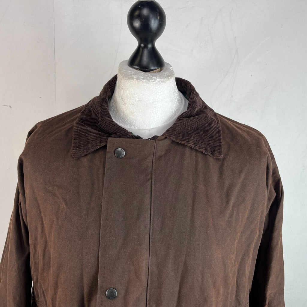 Royal Paddock Men’s Brown Waxed Jacket size 2XL Equine Hiking Dog Walking
