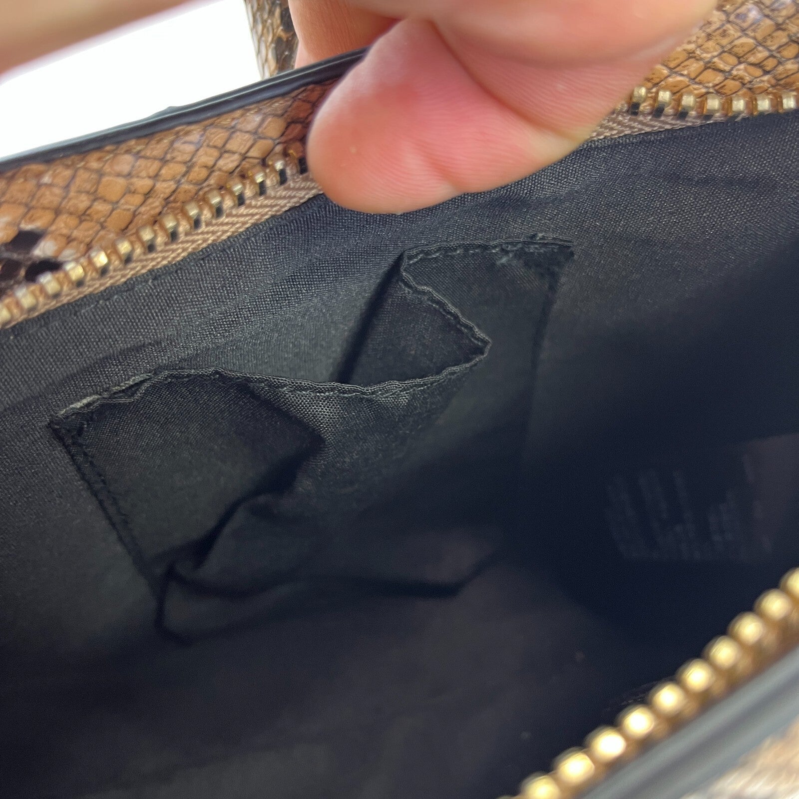 Topshop Faux Snakeskin Shoulder Bag with Adjustable Strap