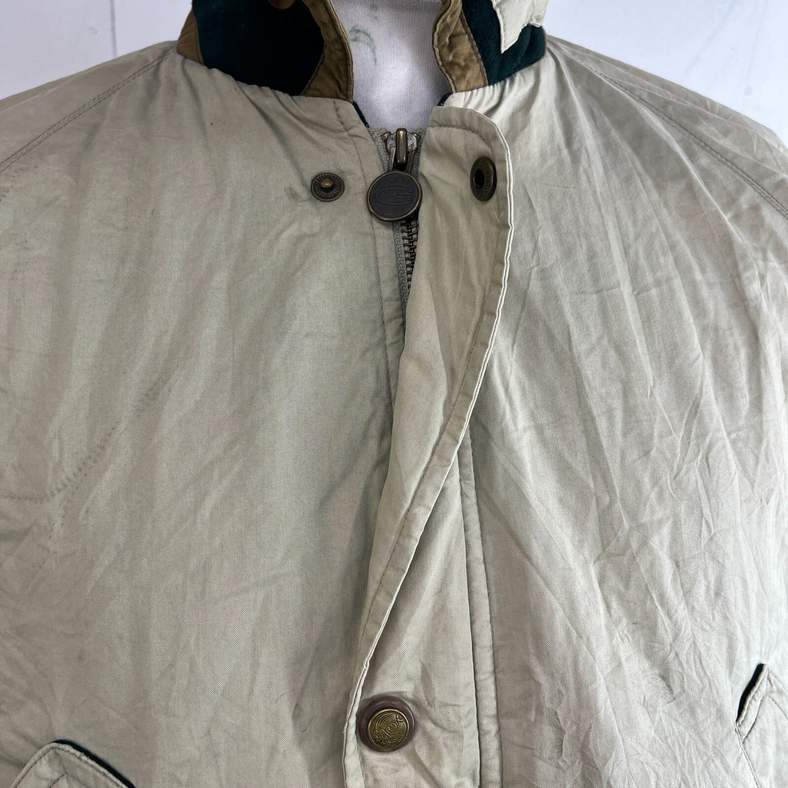 Gant The Parka Mens Casual Jacket Mid Length Beige Overcoat size UK L/XL - US M