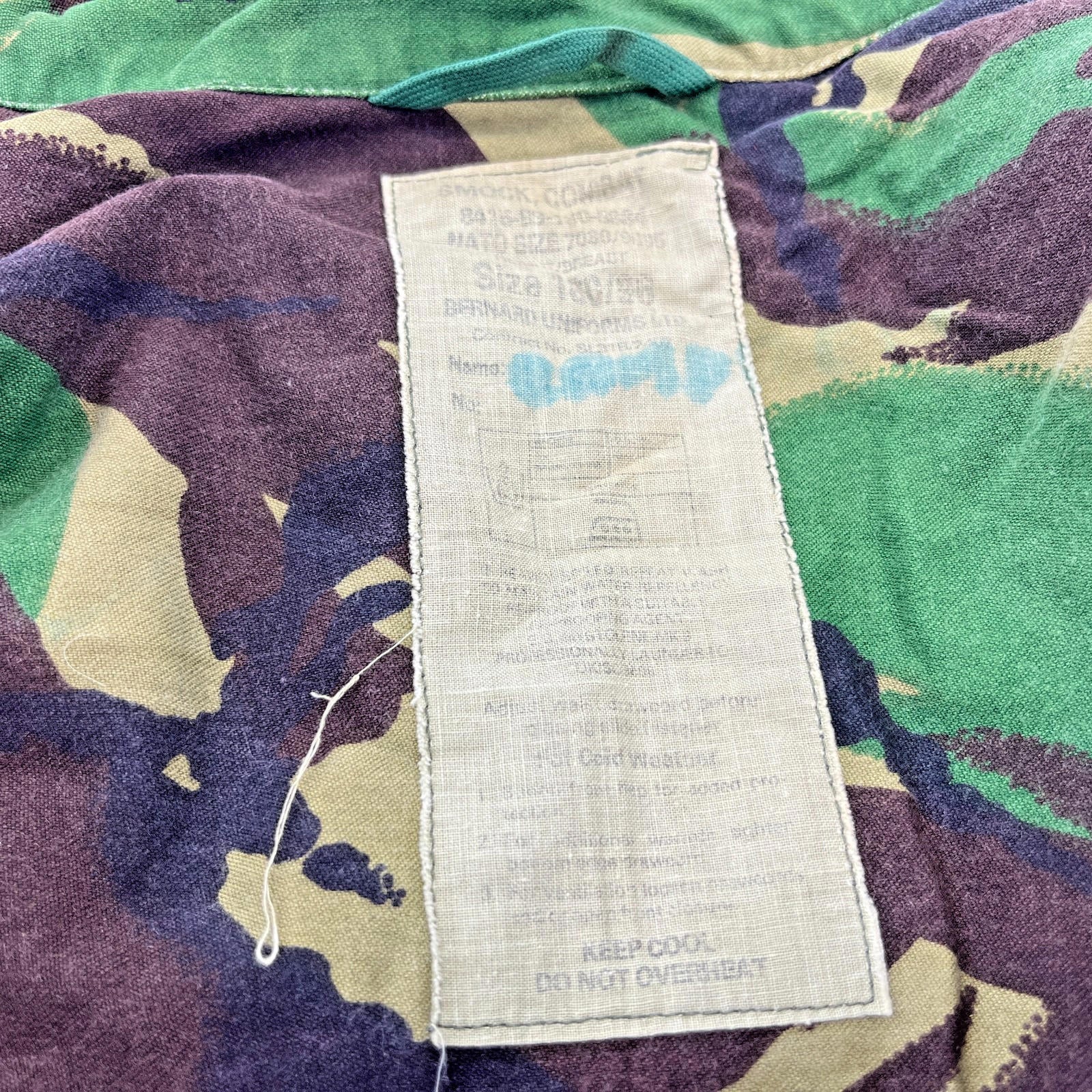 British Army Issue DPM Camo Combat Jacket Smock size 180/96 (UK M)