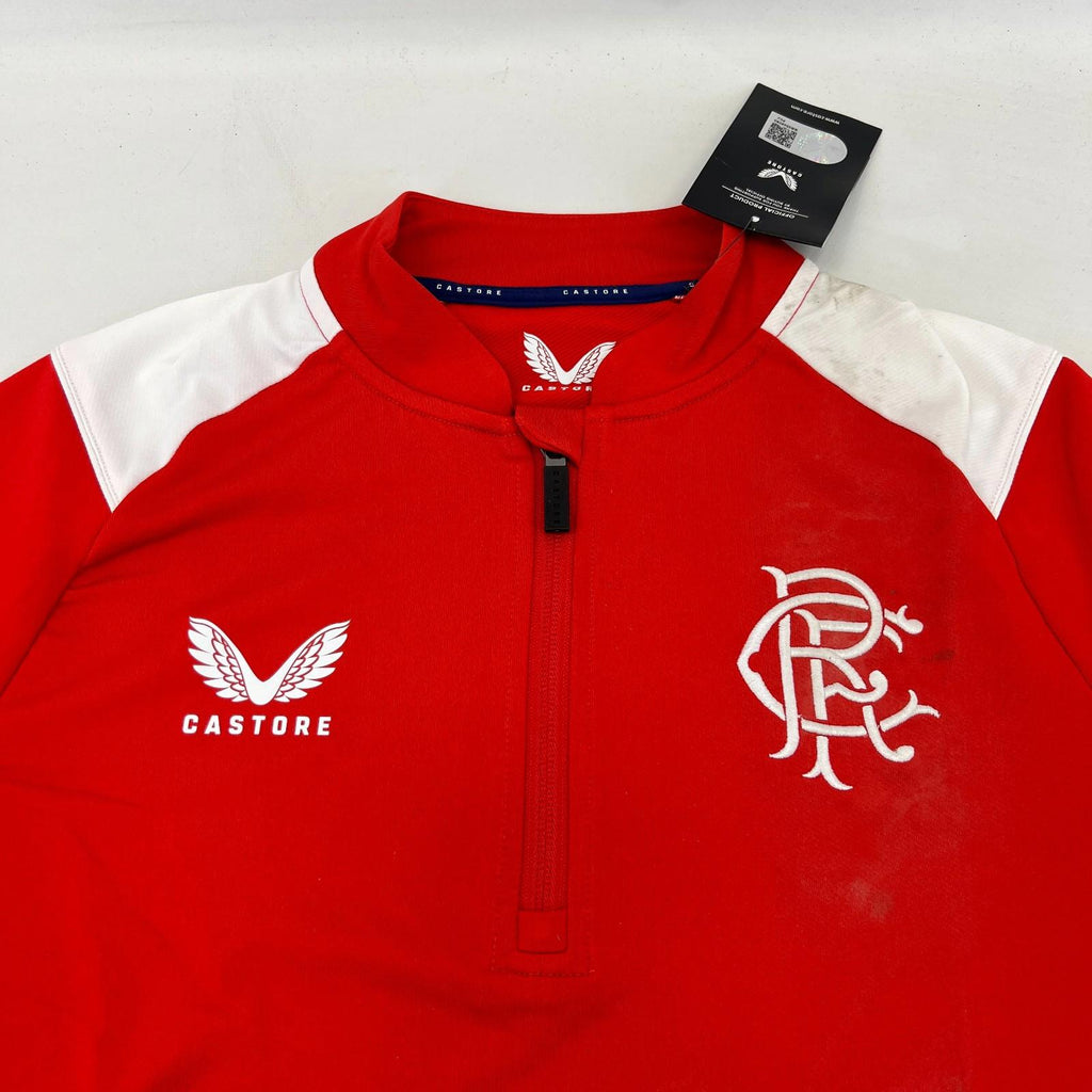Rangers Castore Match Day Quarter Zip Top Women's size 14 Red - See Details