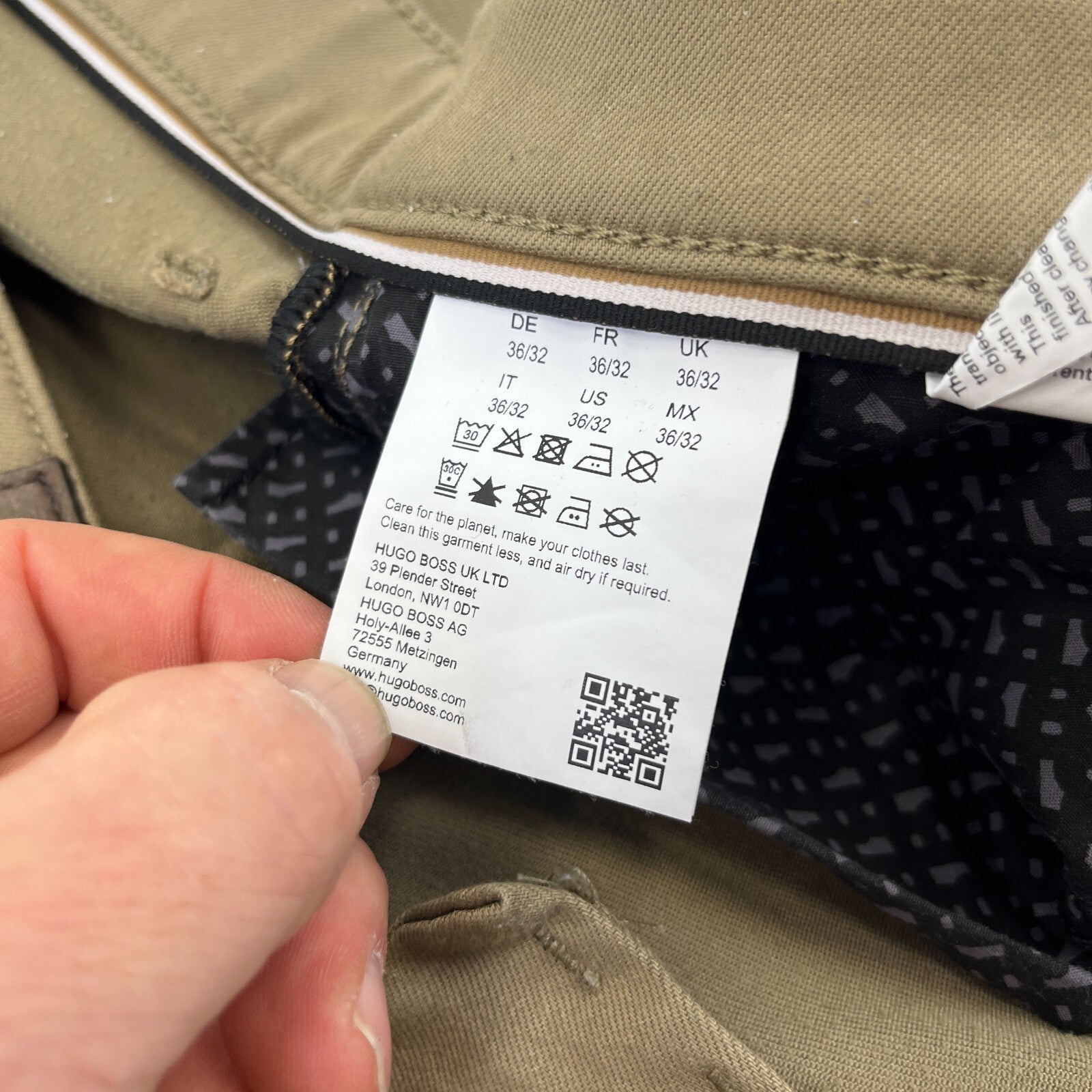 Hugo Boss Delaware Men's Jeans Slim Tapered W36" L32" Tan Brown Stretch