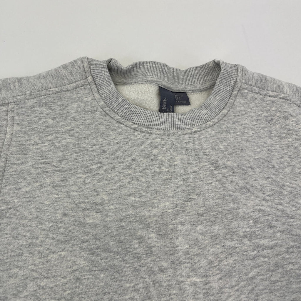 Sweaty Betty Premium Brushed Crew Neck Thick Sweatshirt Light Grey size M/12