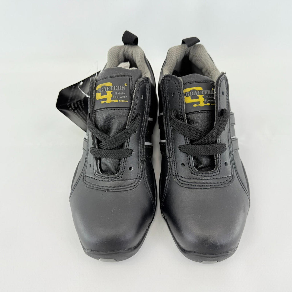 Grafters Leather Ankle Safety Boots Steel Toe Cap Lace Up Work Trainer UK size 3