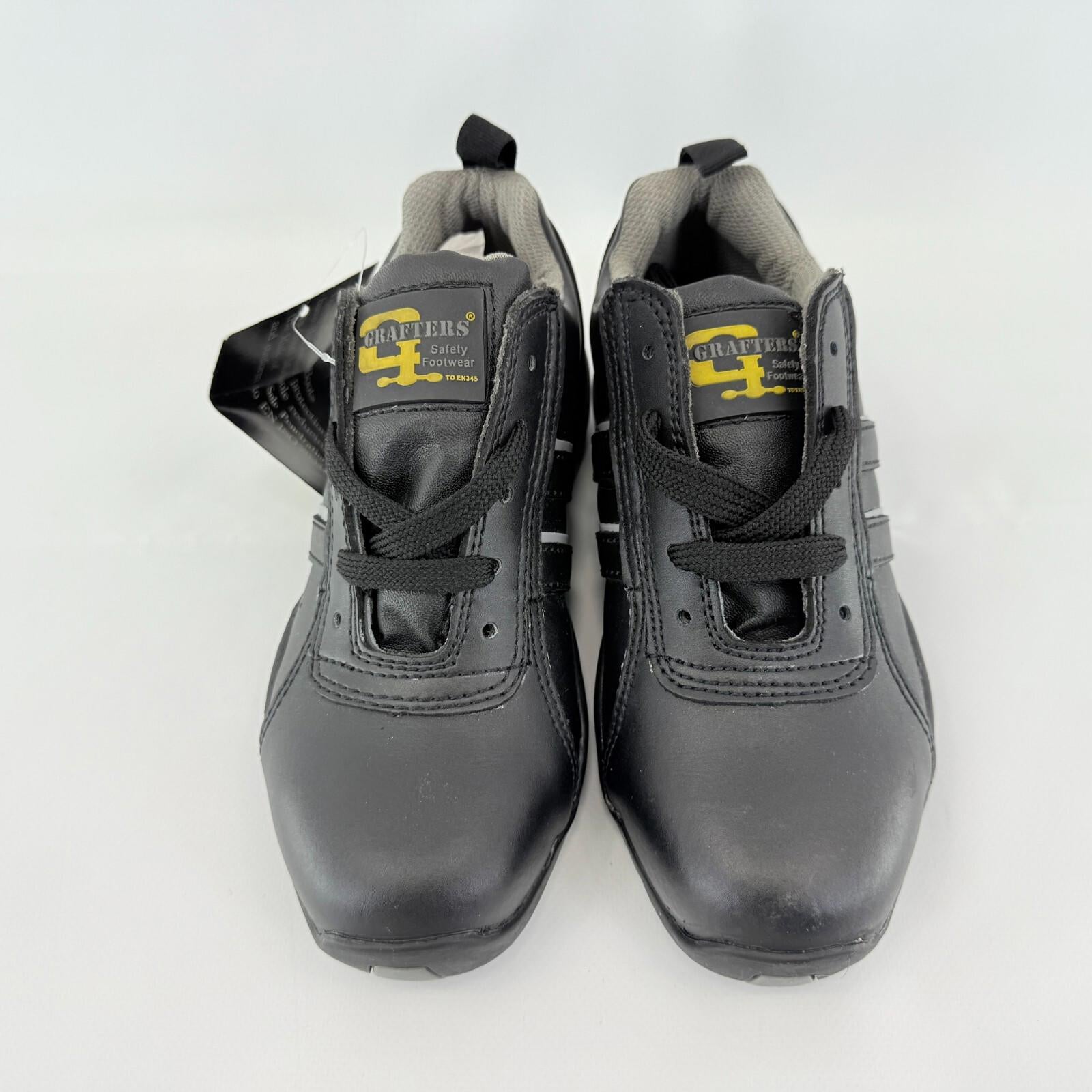 Grafters Leather Ankle Safety Boots Steel Toe Cap Lace Up Work Trainer UK size 3