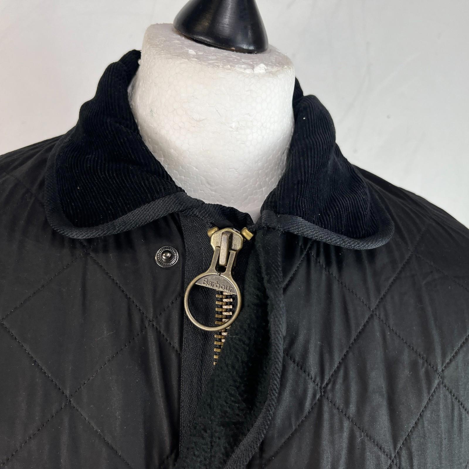 Barbour Duracotton Polarfleece Quilted Jacket in Black size XL