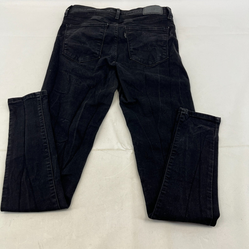 Levi's 720 High Rise Super Skinny Jeans W30" L29" - Black Cotton Denim