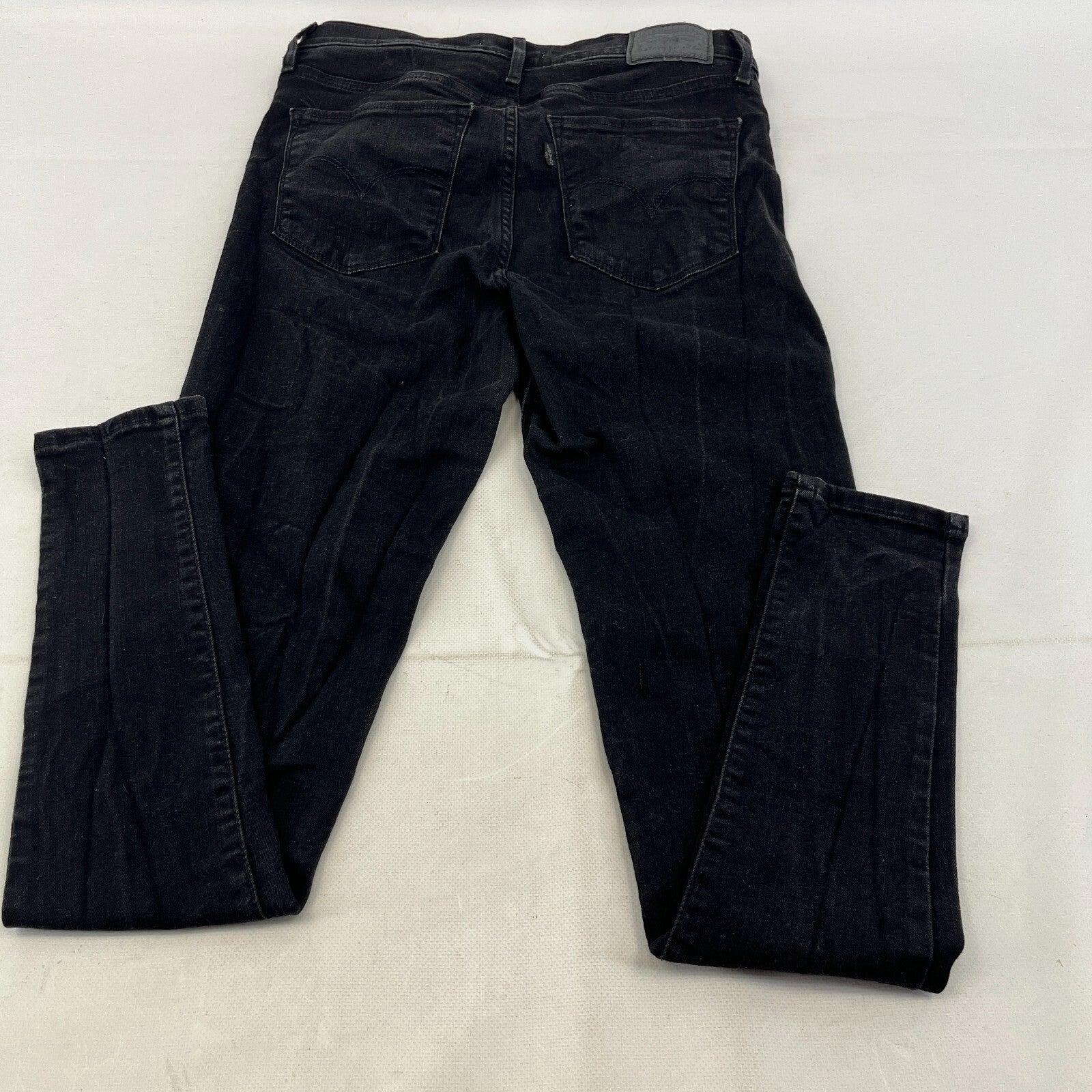 Levi's 720 High Rise Super Skinny Jeans W30" L29" - Black Cotton Denim