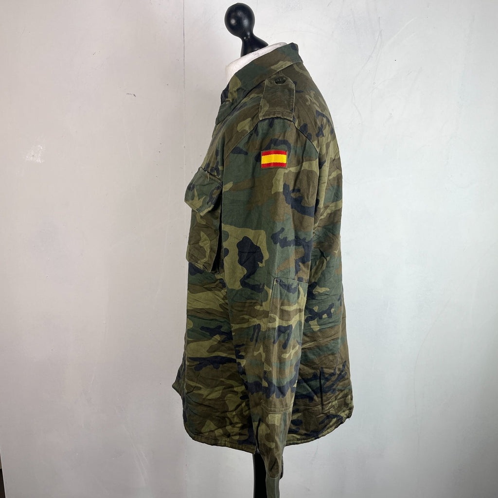 Spanish Military Army Issue Thermal Combat Jacket Woodland Camouflage size L