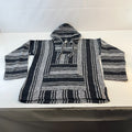 Siesta Genuine Mexican Baja Hoodie Pullover Hippie Festival Black UK size Large