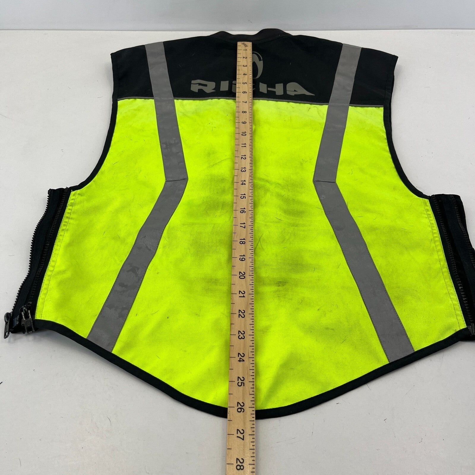 Richa Sleeveless Safety Motorcycle Jacket Motorbike Vest Hi-Vis Yellow size S-L