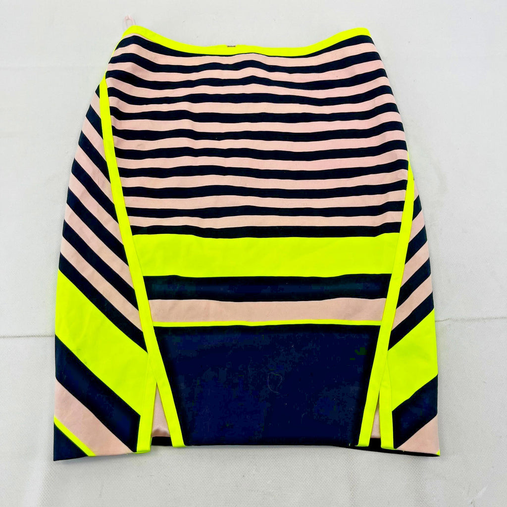 Ted Baker Women's Pencil Skirt UK 10 (Ted 2) Stretch Cotton Bright Geometric