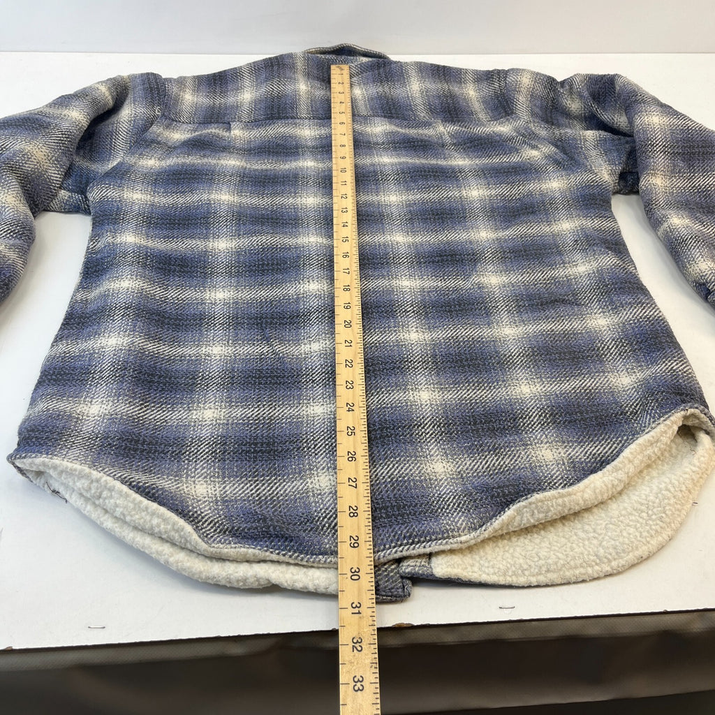 Evolution Men's Insulated Sherpa Lined Shacket Jacket Lumberjack Shirt size M