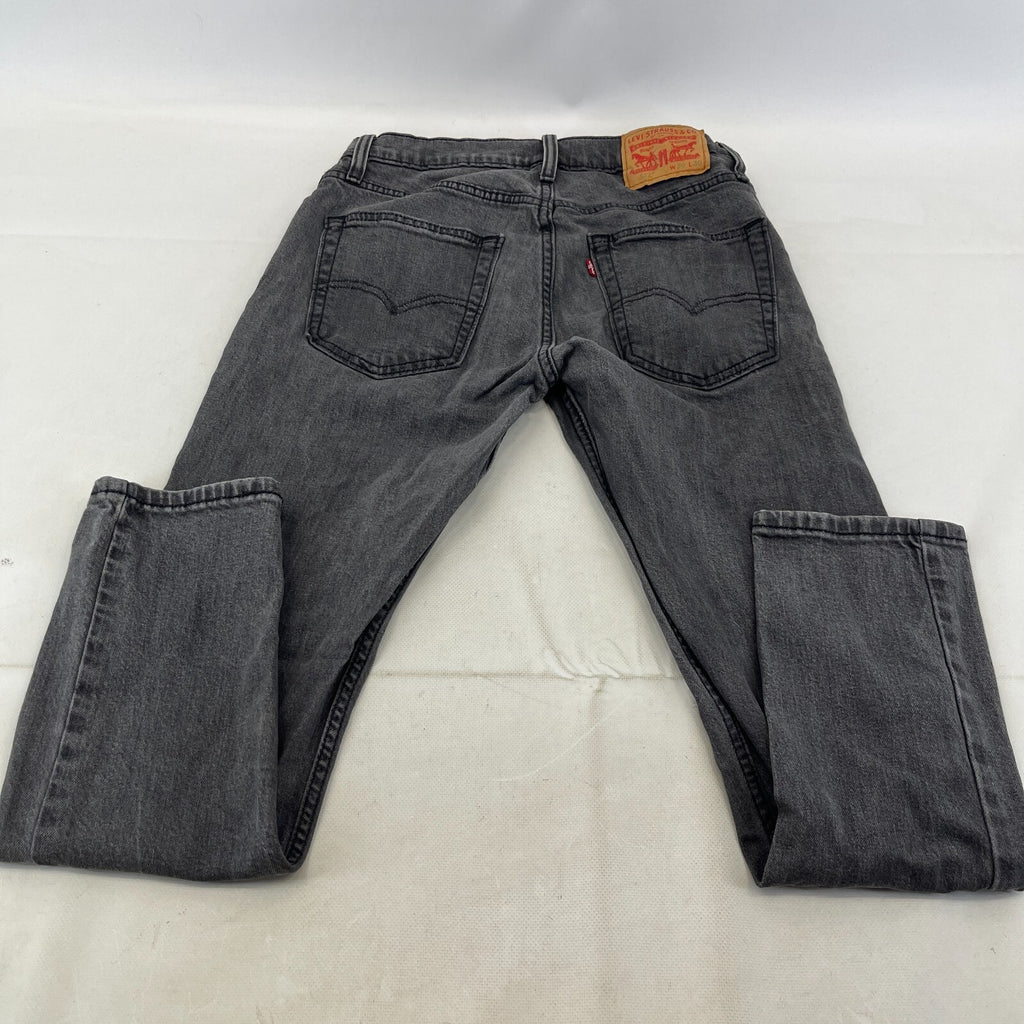Levis 512 Mens Jeans Black W30" L30" Slim Fit Tapered Stretch Denim