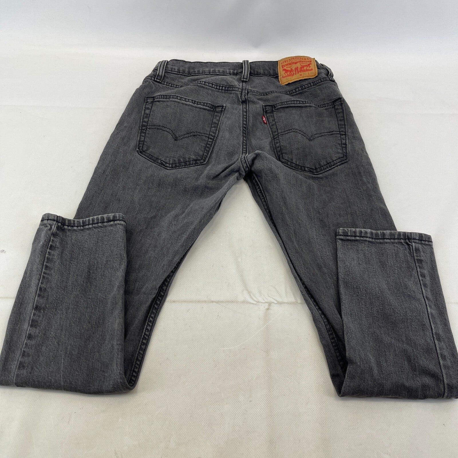 Levis 512 Mens Jeans Black W30" L30" Slim Fit Tapered Stretch Denim