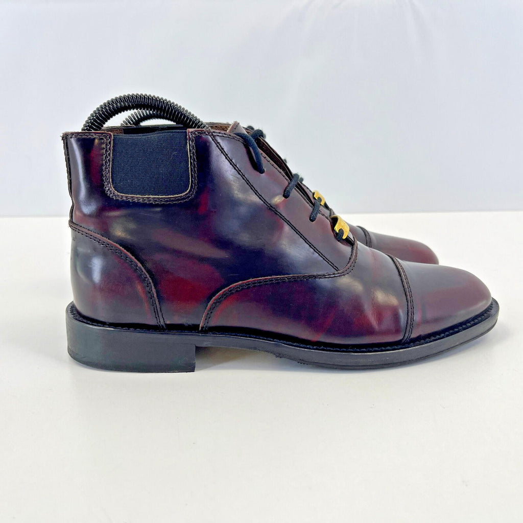 Ladies Russell & Bromley Leather Chelsea Ankle Boots Oxblood Red UK 3  - EU 36