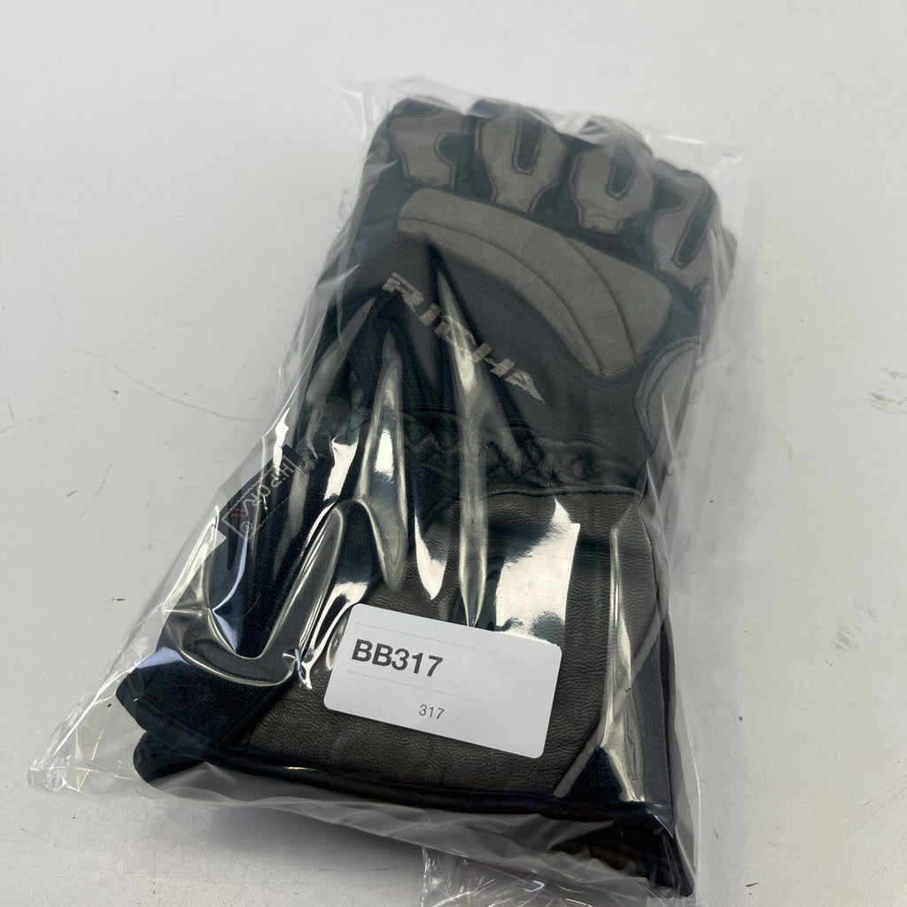 Richa Leather & Textile Motorcycle Motorbike Gloves Black & Silver size M