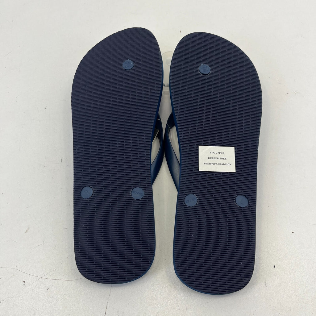 Head Flip Flops Beach Slippers Blue/Red Digital Print Men's UK 13 EU 47/48