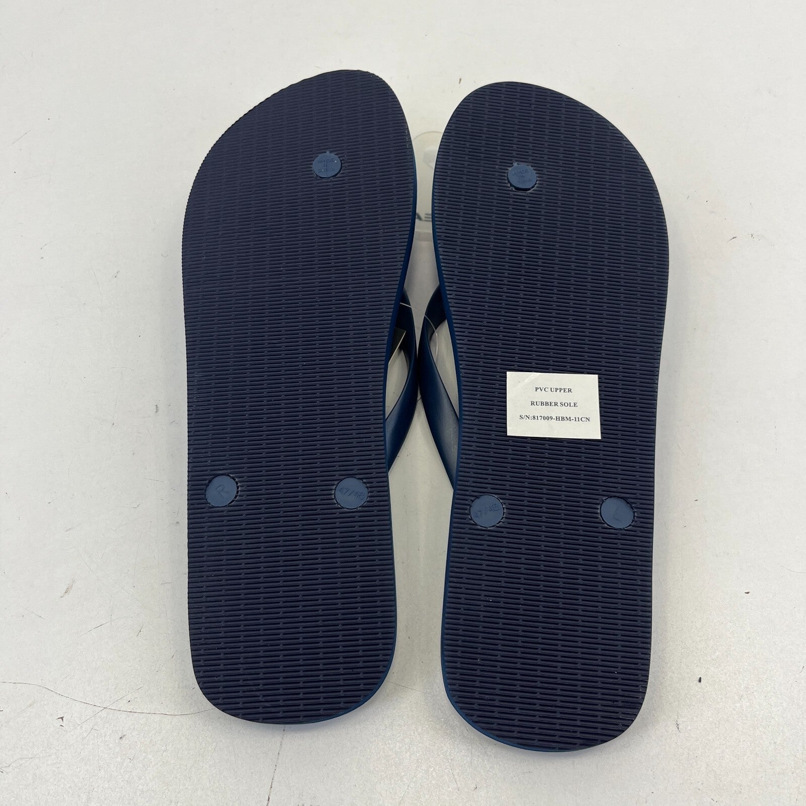 Head Flip Flops Beach Slippers Blue/Red Digital Print Men's UK 13 EU 47/48