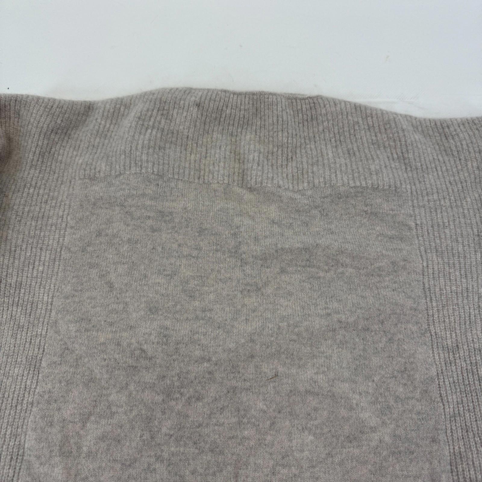 Wrap 100% Cashmere V Neck Jumper Long Sleeve Grey UK size 10 Relaxed Fit
