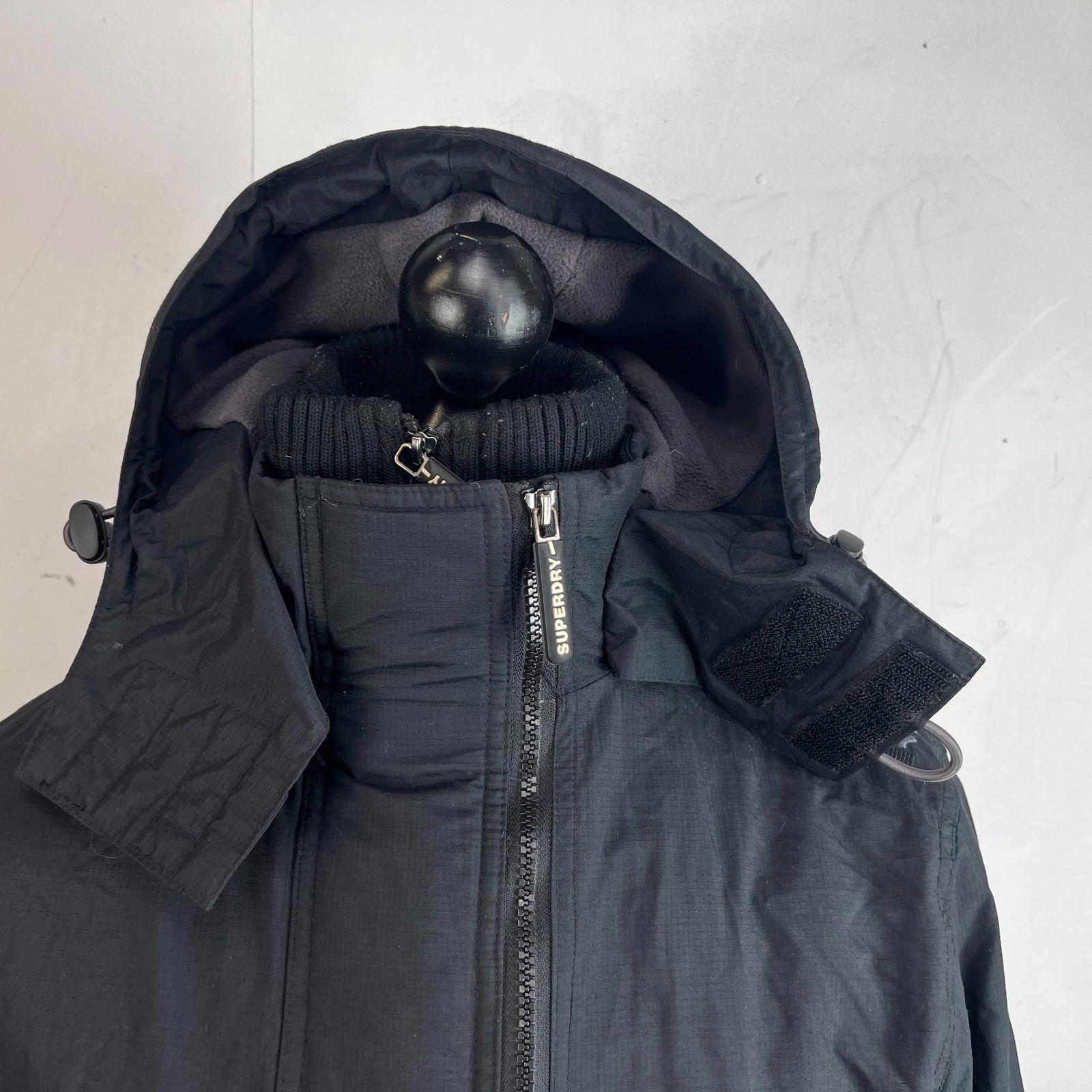 Superdry Original Windcheater Jacket Japan Men’s size Large Black Fleece Lined