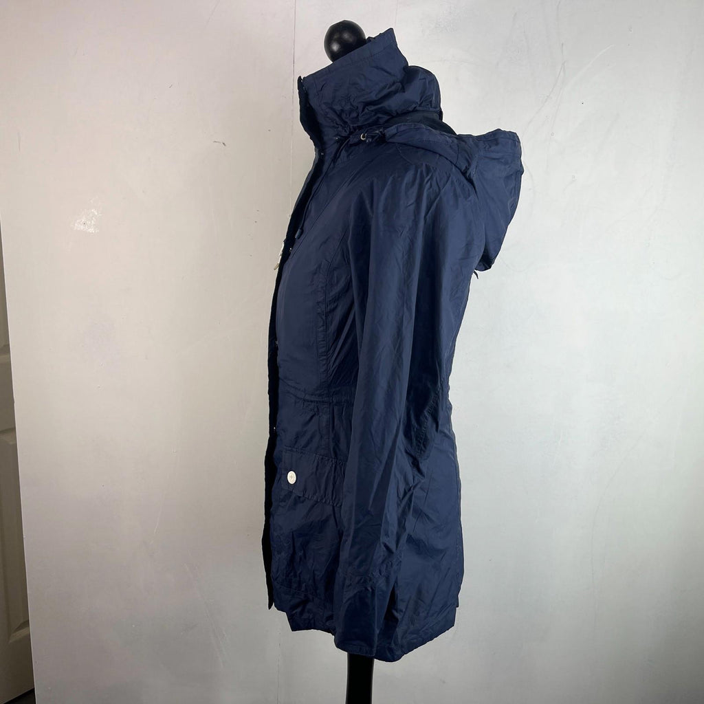 Henri Lloyd Waterproof Windbreaker Jacket Women’s Small Navy Blue + Stow Hood
