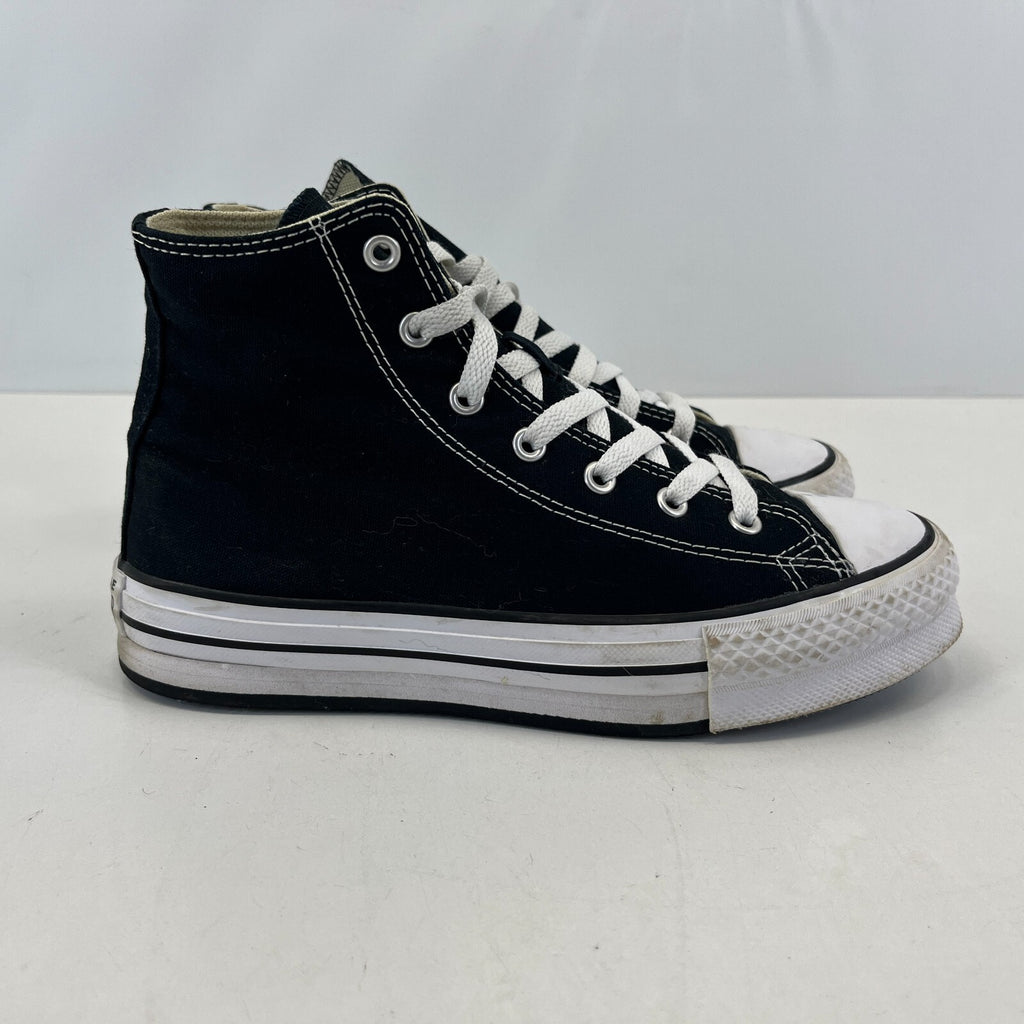 Converse Hi-Tops size UK 4.5 EU 37.5 Black Canvas & White All Stars