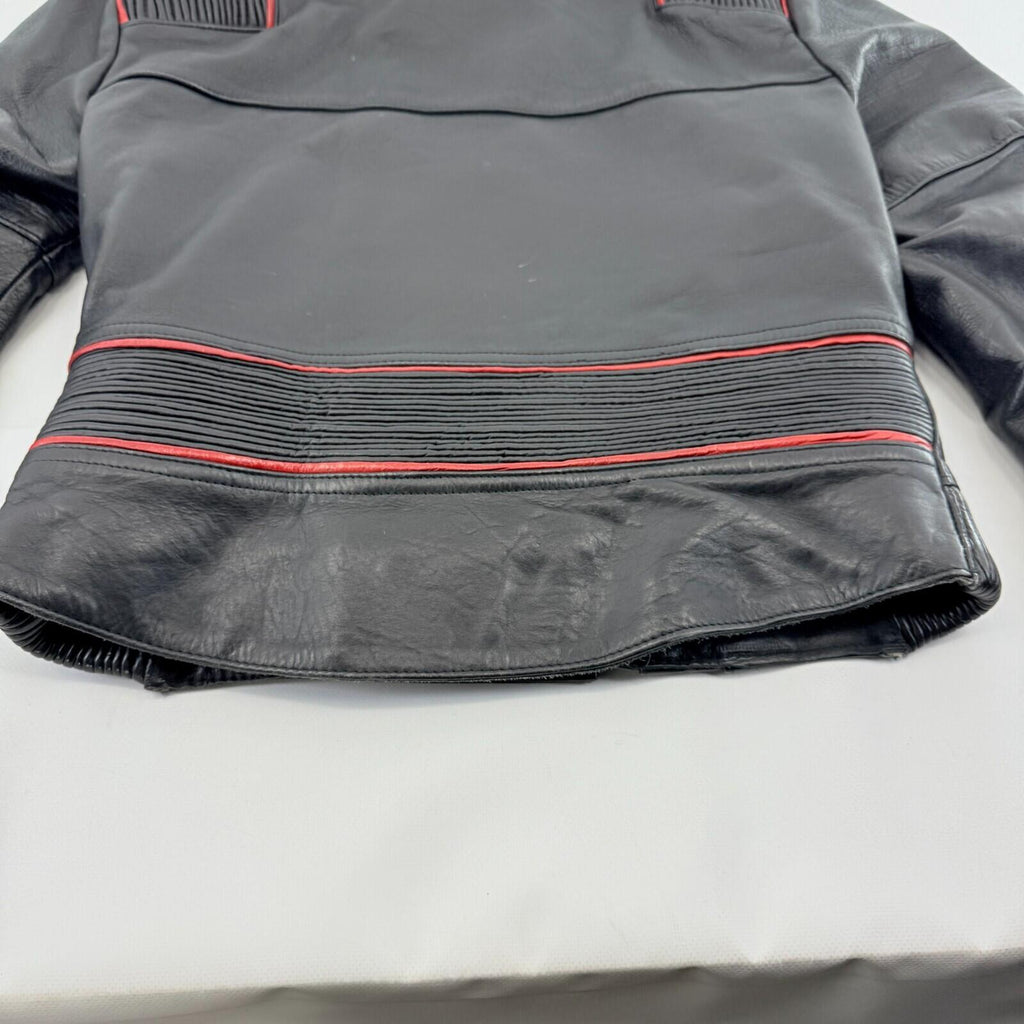 Vintage Kett Black Soft Leather Motorcycle Jacket Soft Leather Punk Biker UK 38