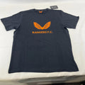 Castore Glasgow Rangers Logo T Shirt Mens Rangers FC Black/Orange size Large