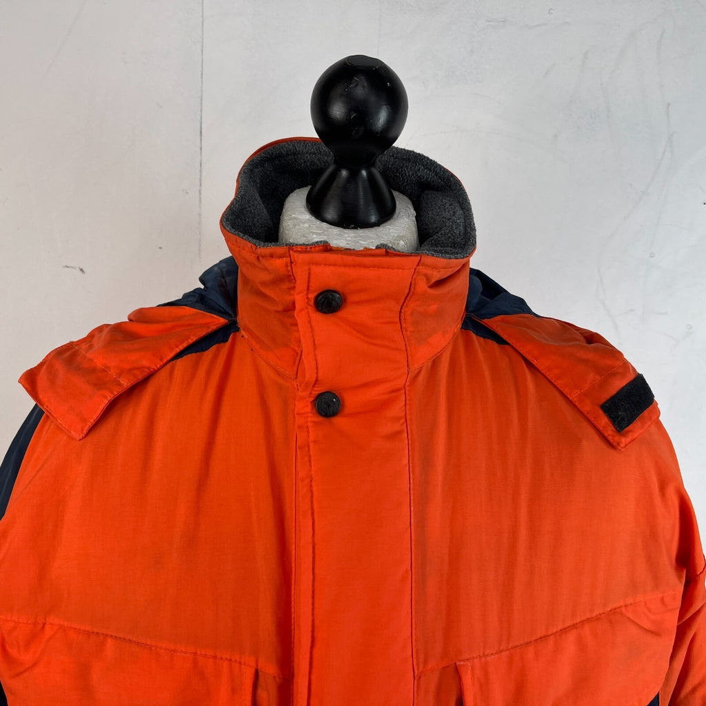 Vintage No Where Recco Ski Coat Jacket Orange/Blue Women's US 15/16 UK 18/20