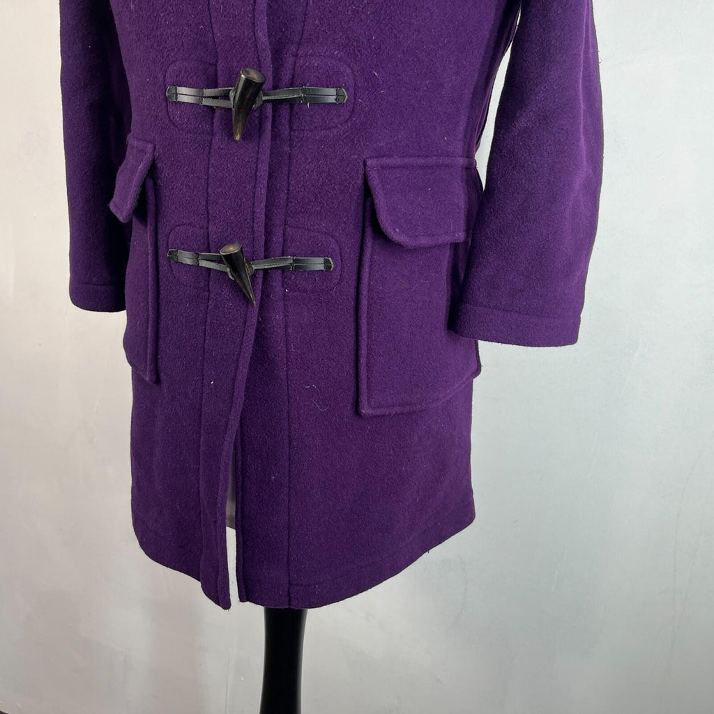 Genuine Gloverall Girls Wool Duffle Coat in Purple age 10 Years - Hooded Toggle