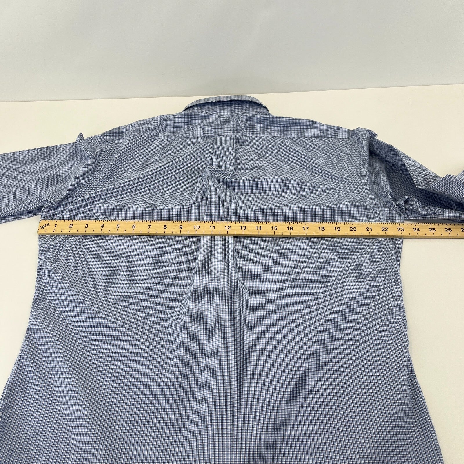 Ralph Lauren Shirt Mens size M Blue Check Cotton Button Up RL Pony