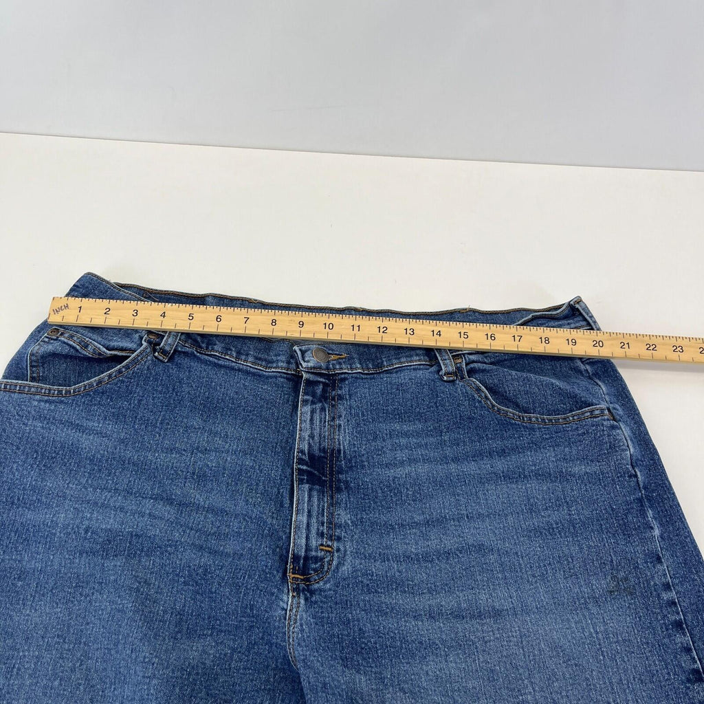Wrangler Men's Blue Straight Leg Stretch Denim Jeans W42" L30"