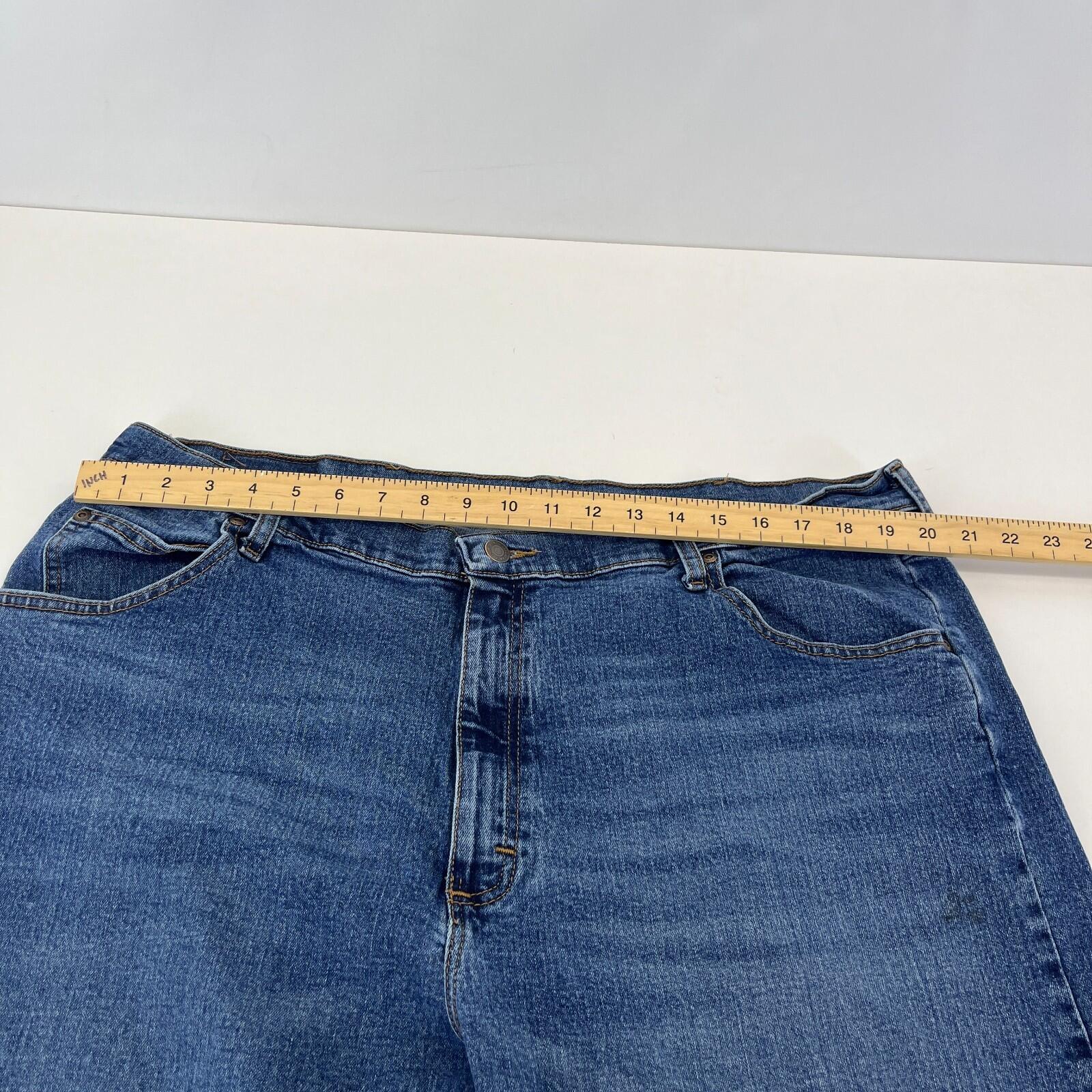 Wrangler Men's Blue Straight Leg Stretch Denim Jeans W42" L30"