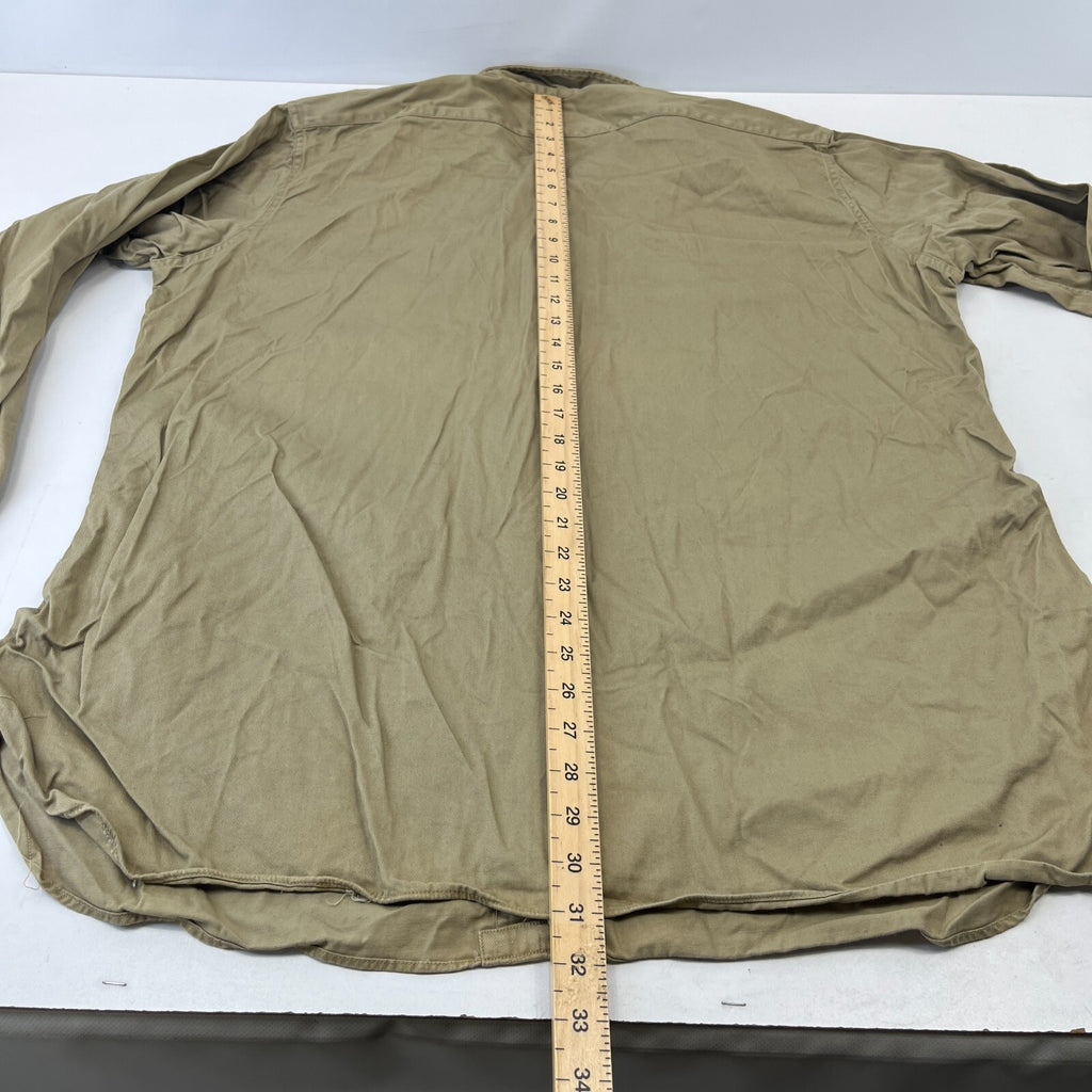 Vintage Elbeco American Marines Military Cotton Shirt Khaki Brown size 2XL