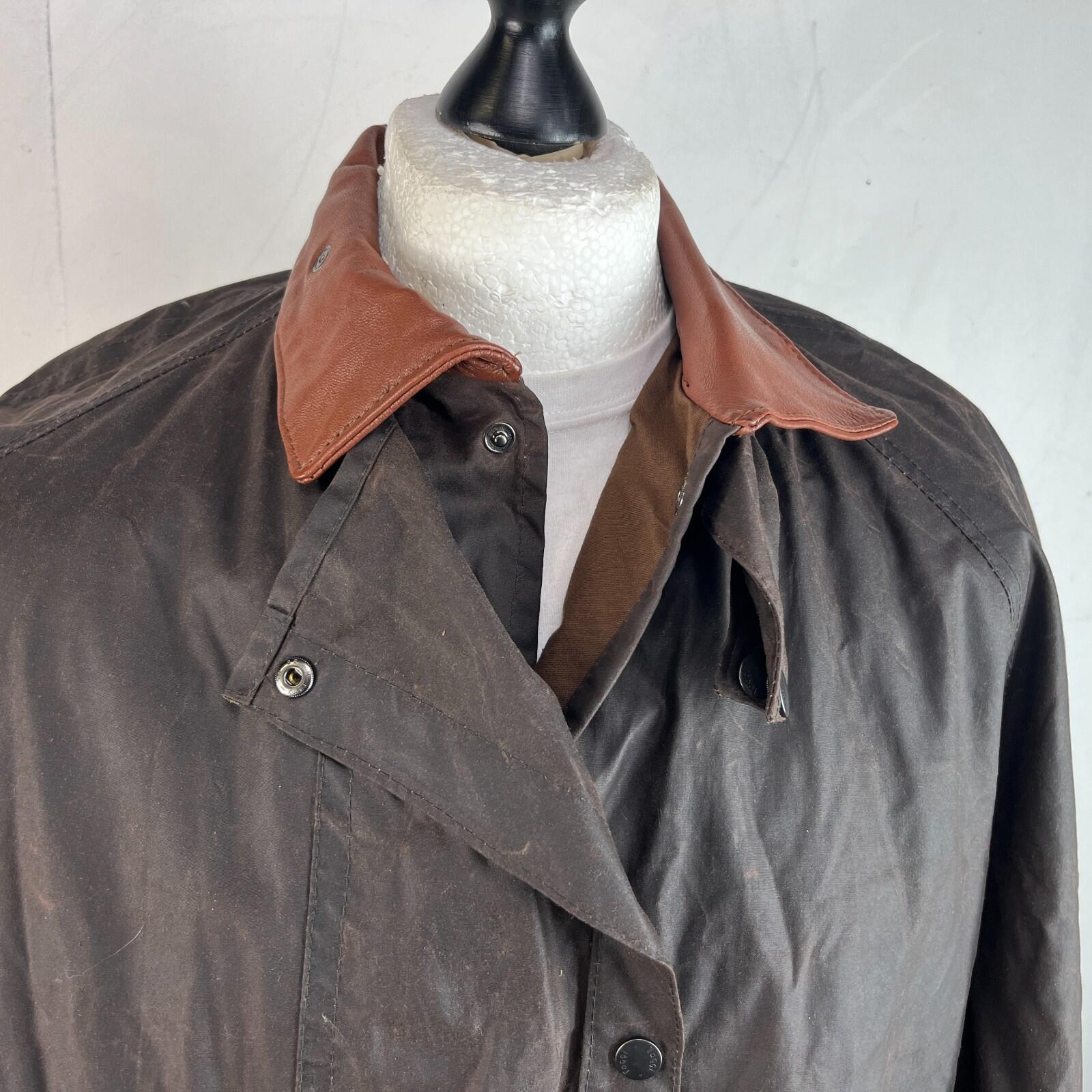 Toggi Wax Jacket Overcoat size L Brown Equine Horses Hunting Country Walking