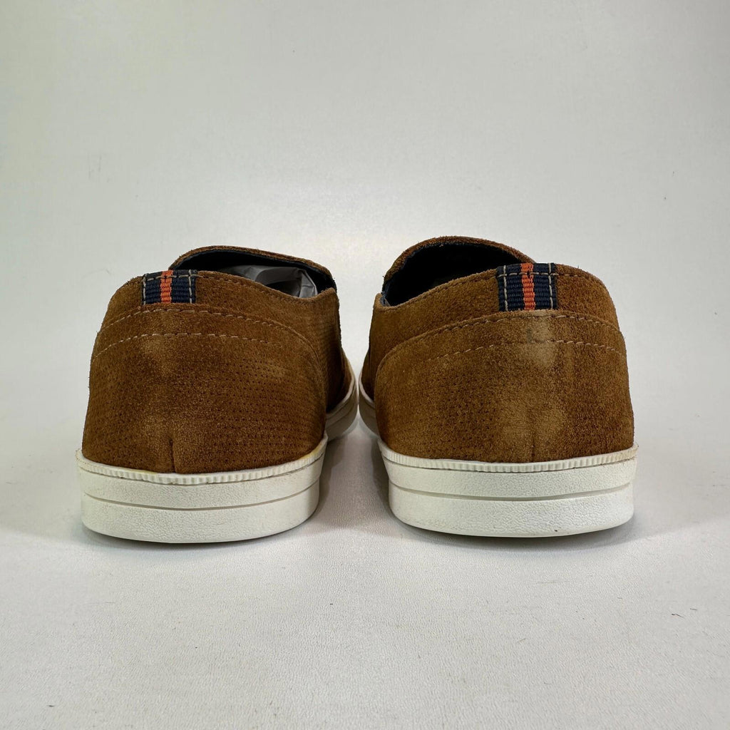 IKON Manor Tan Brown Suede Leather Slip On Shoes Deck Boat Smart Casual UK 12